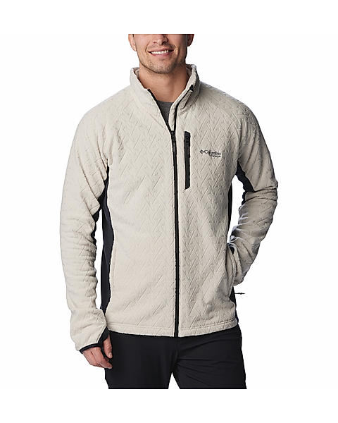 Columbia Mens Beige Omni-Wick Titan Pass 3.0 Full Zip Fleece Jacket