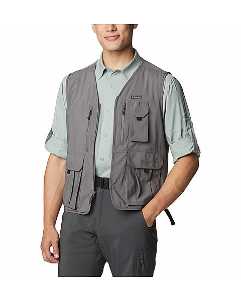 Columbia Mens Grey Omni-Wick Silver Ridge Utility Vest