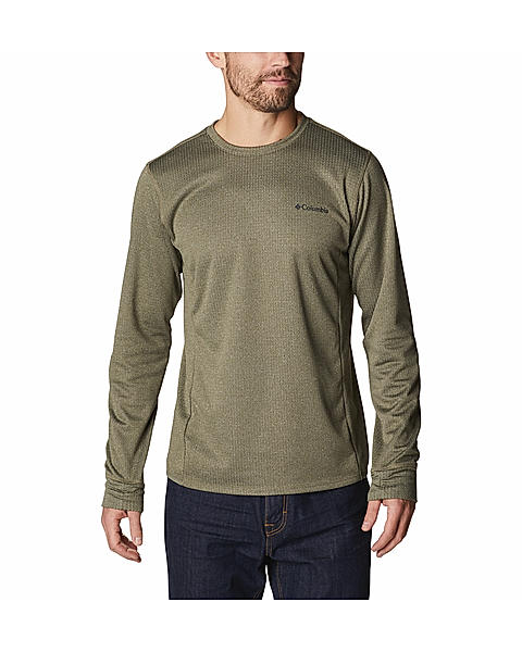 Columbia Mens Olive Omni-Wick Park View Crew Pullover