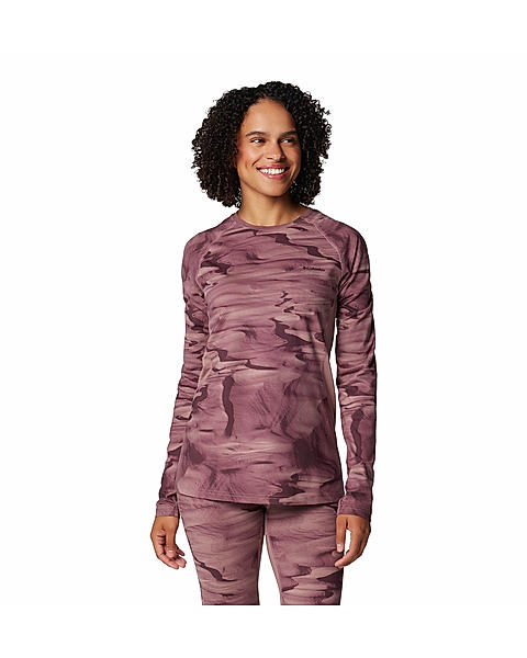 Columbia Womens Red Omni-Heat Infinity W Knit Long Sleeve Crew Thermal Top (Not Returnable)