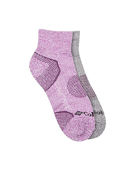 Columbia Women Pack of 2 Patterned Above Ankle Length Balance Point Walk Quarter Socks (Not Returnable)