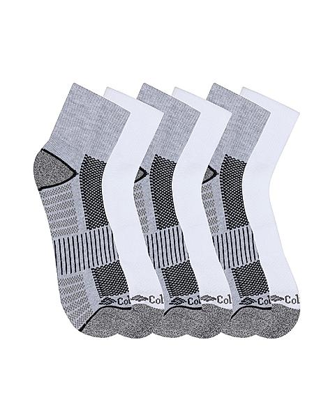 Columbia Men Grey Socks Mn Ns/Piq Ftbed (Pair of 6) (Not Returnable)