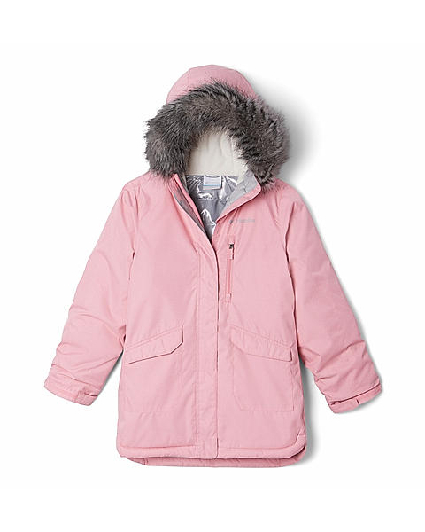 Columbia Kids Girls Pink Omni-Heat Reflective Suttle Mountain Long Insulated Jacket