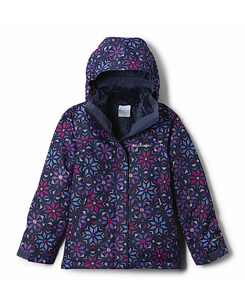 Columbia Kids Girls Purple Omni-Heat Reflective Bugaboo II Fleece Interchange Jacket