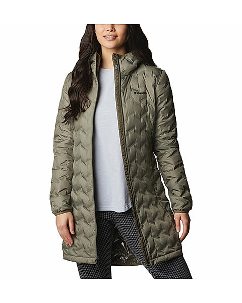 Columbia Womens Green Omni-Heat Reflective Delta Ridge Long Down Jacket