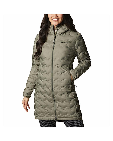 Columbia Womens Olive Omni-Heat Reflective Delta Ridge II Long Down Jacket