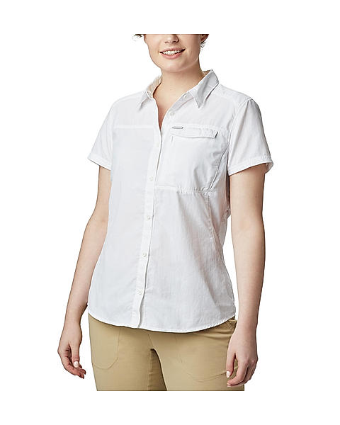 Columbia Womens White Omni-Wick Silver Ridge 2.0 Short Sleeve Shirt