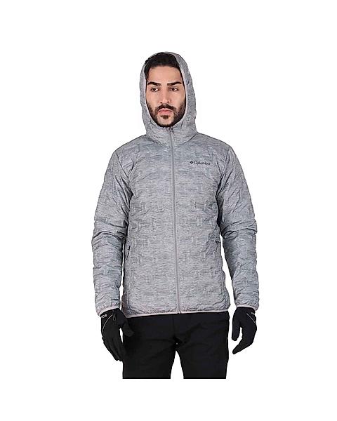 Columbia Men Grey Delta Ridge Down Hooded Jacket