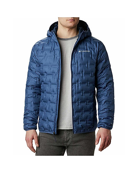 Columbia Men Blue Delta Ridge Down Hooded Jacket