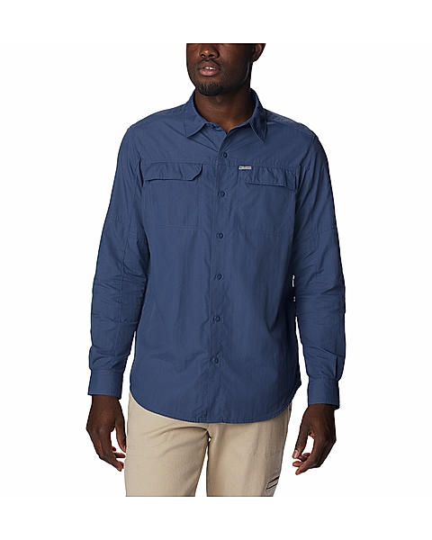 Columbia Mens Blue Omni-Wick Silver Ridge2.0  Long Sleeve Shirt