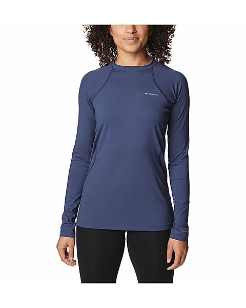 Columbia Womens Navy Omni-Heat Reflective Midweight Stretch Long Sleeve Thermal Top