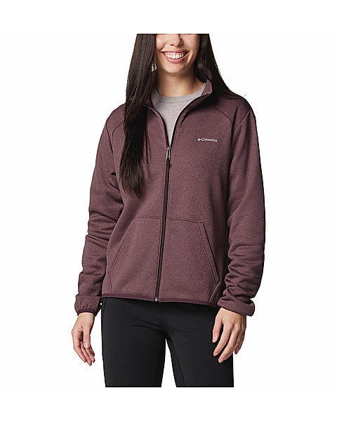 Columbia Womens Purple Col Hike Tech Fleece Full Zip Jacket