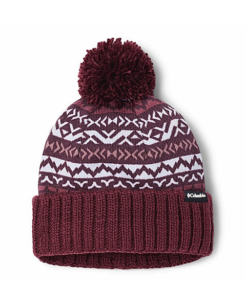 Columbia Unisex Maroon Sweater Weather Pom Beanie