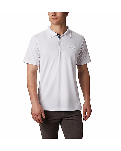 Columbia Mens White Omni-Wick Utilizer Polo Tshirt