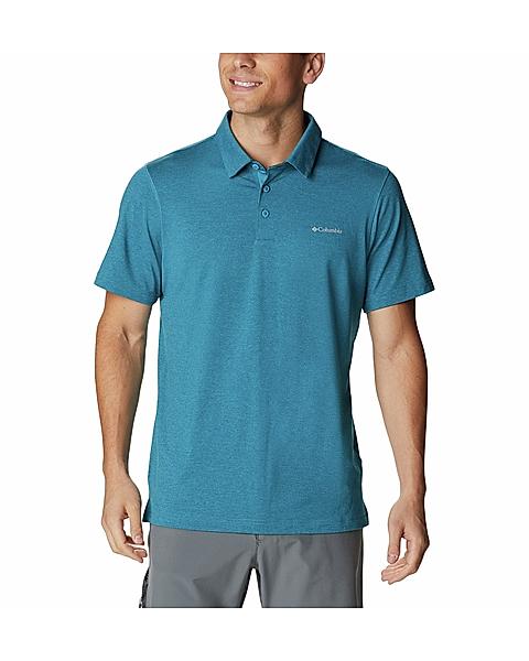 Columbia Mens Blue Omni-Wick Tech Trail Polo Tshirt