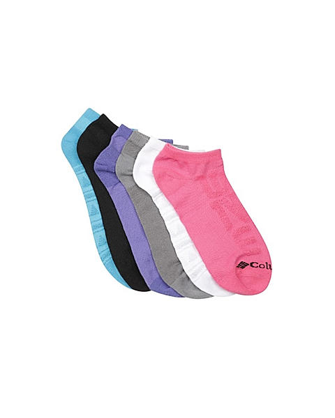 Columbia Women Pack of 6 Patterned Ankle Length Wander No-Show Pattern Mesh Socks