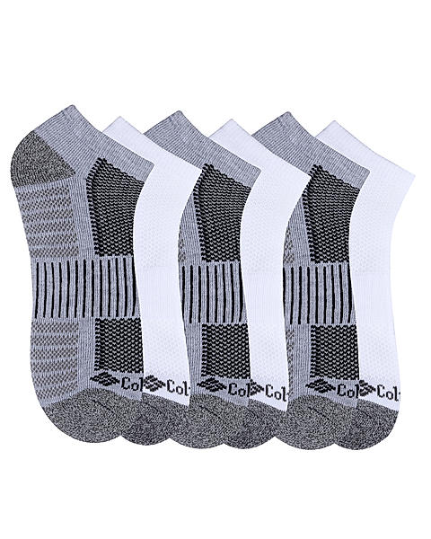 Columbia Men Grey Socks Mn Qtr/Piq Ftbed (Pair of 6)