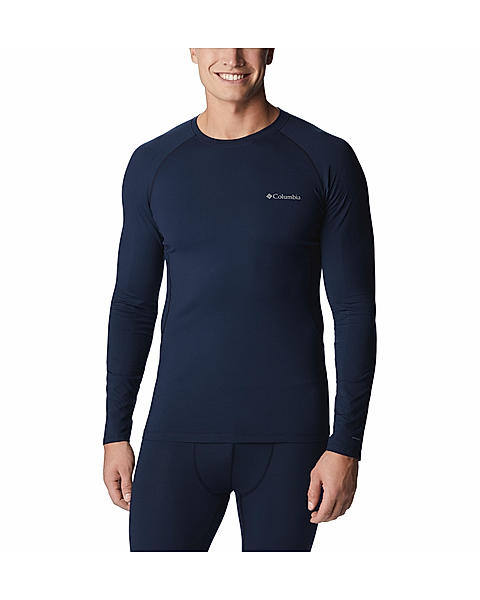 Columbia Mens Navy Omni-Heat Infinity M Knit Long Sleeve Crew Thermal Top (Not Returnable)