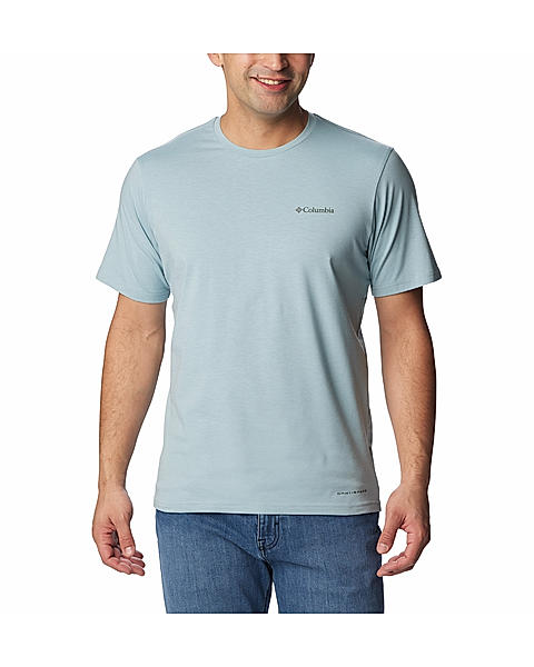 Columbia Mens Blue Omni-Wick Mens Sun Trek Short Sleeve Tshirt