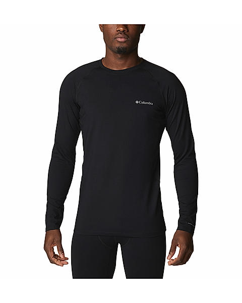 Columbia Mens Black M Omni-Heat Infinity Knit Long Sleeve Crew Baselayer Top