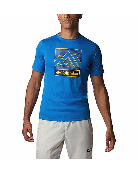 Columbia Men Blue Zero Rules Short Sleeve Graphic T-Shirt 