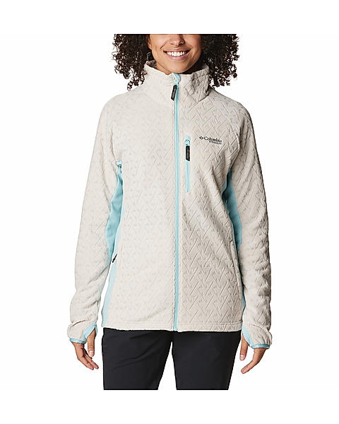 Columbia Womens Beige Omni-Wick Titan Pass 3.0 Full Zip Fleece Jacket