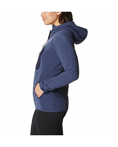 Columbia Women Blue W Outdoor Tracks Hooded FZ Fleece 