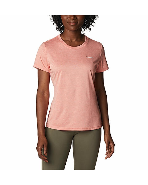 Columbia Womens Peach Omni-Wick Columbia Hike Short Sleeve Crew Tshirt