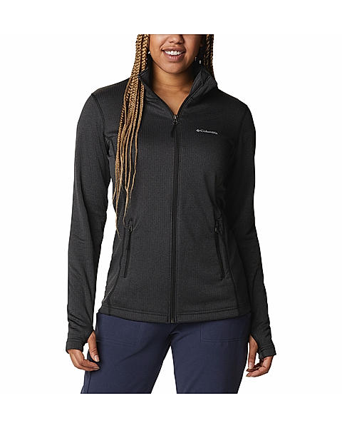 Columbia Womens Black Omni-Wick W Park View Grid Full Zip Fleece Jacket