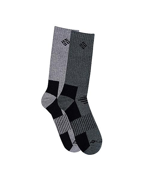 Columbia Men Grey Socks Mn Acrylic-Wool Crew (Pair of 2)