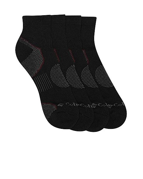 Columbia Unisex Black Socks Mn Quarter-Balnce Pt (Pair of 2)
