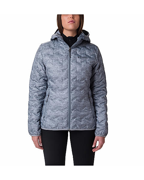 Columbia Womens Grey Omni-Heat Reflective Delta Ridge Down Jacket