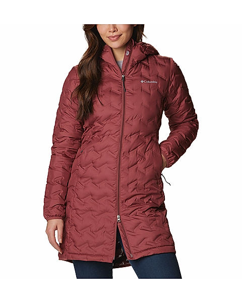 Columbia Womens Red Omni-Heat Reflective Delta Ridge Long Down Jacket