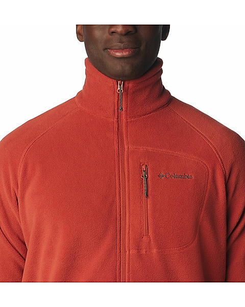 Columbia Men Orange Fast Trek II Full Zip Fleece Jacket 