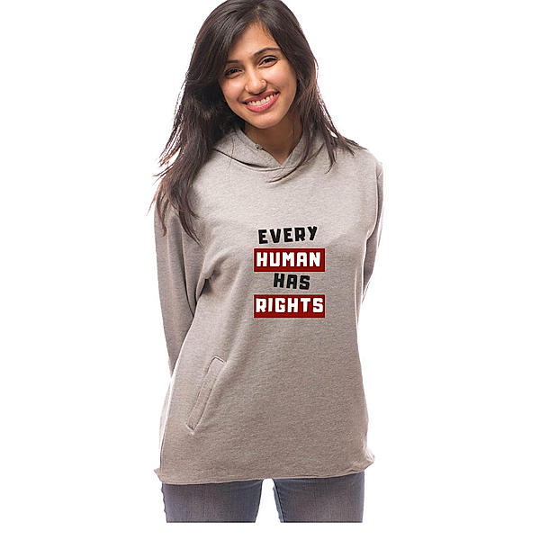 Every Human has Rights Hoodie-Grey