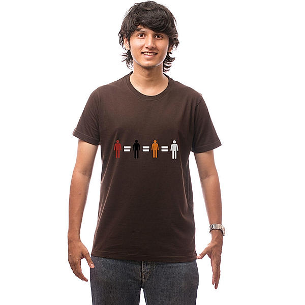 No Discrimination Tee-Brown