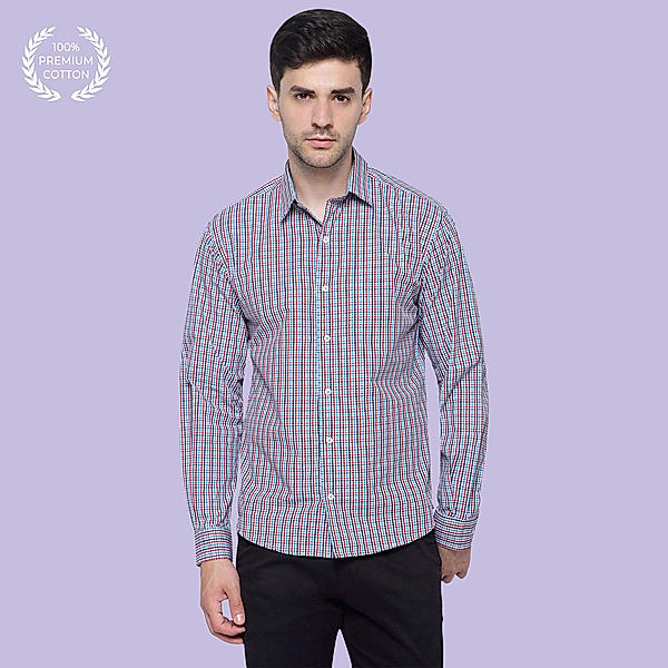 Multicolor Tattersall Checkerd Cotton Shirt