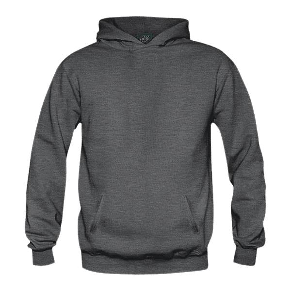 Solid: Dark Grey Pullover Hoodie