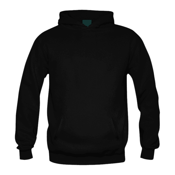 Solid: Black Pullover Hoodie