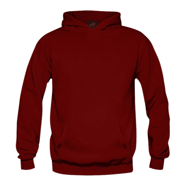 Solid: Maroon Pullover Hoodie