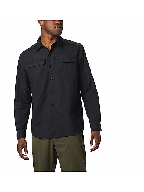 Columbia Men Black Silver Ridge2.0 Long Sleeve Shirt