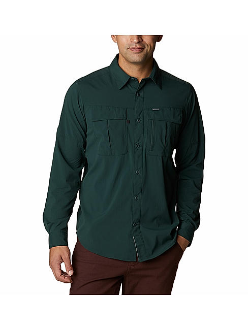 Columbia Men Green Newton Ridge II Long Sleeve