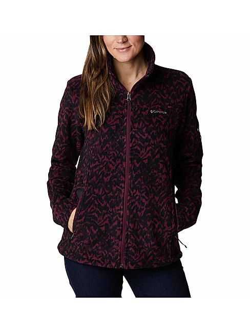 Columbia Women Red Fast Trek Printed Jkt