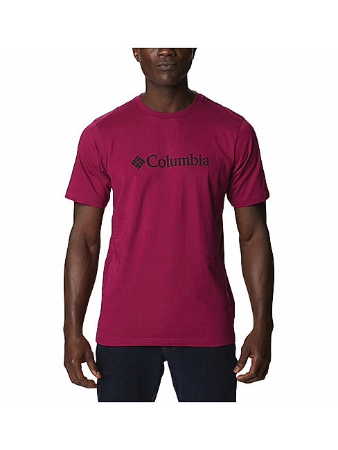 Columbia Men Red CSC Basic Logo Short Sleeve