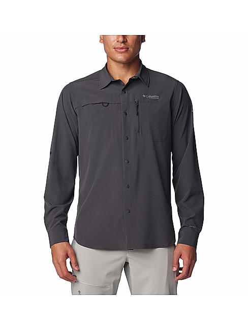 Buy Grey Summit Valley Woven LS Shirt for Men Online at Columbia ...