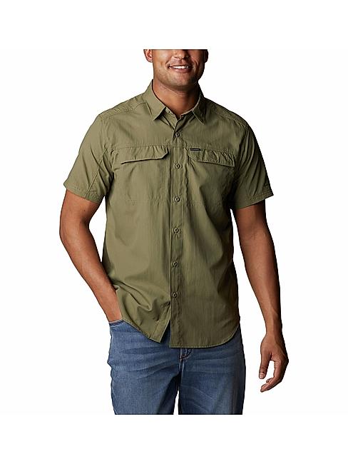 Columbia Men Green Silver Ridge 2.0 Short Sleeve Shirt