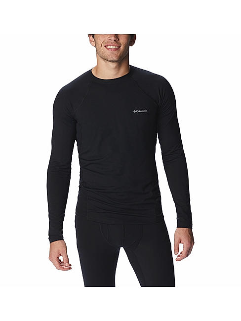Columbia Men Black Midweight Stretch Long Sleeve Top Thermal Wear (Anti-odor Baselayer)