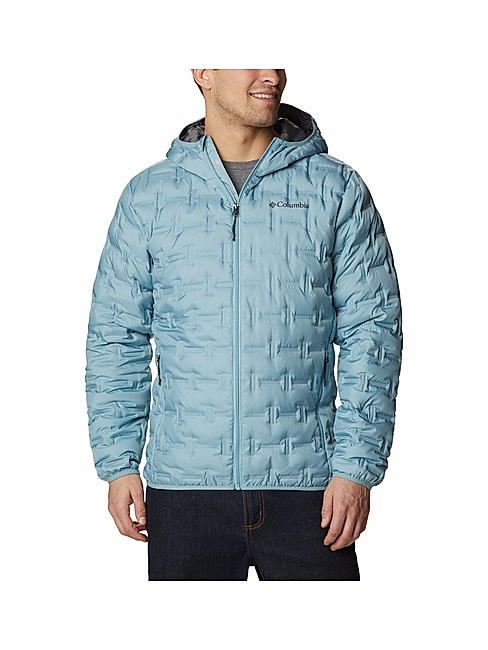 Columbia Men Blue Delta Ridge Down Hooded Jacket