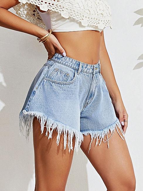 KOTTY Womens High-Rise Denim Shorts