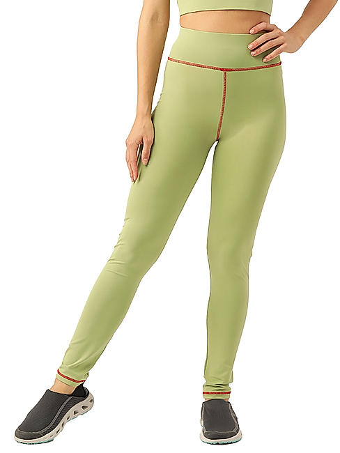 KOTTY Womens Solid Sportwear Tights Moss Green